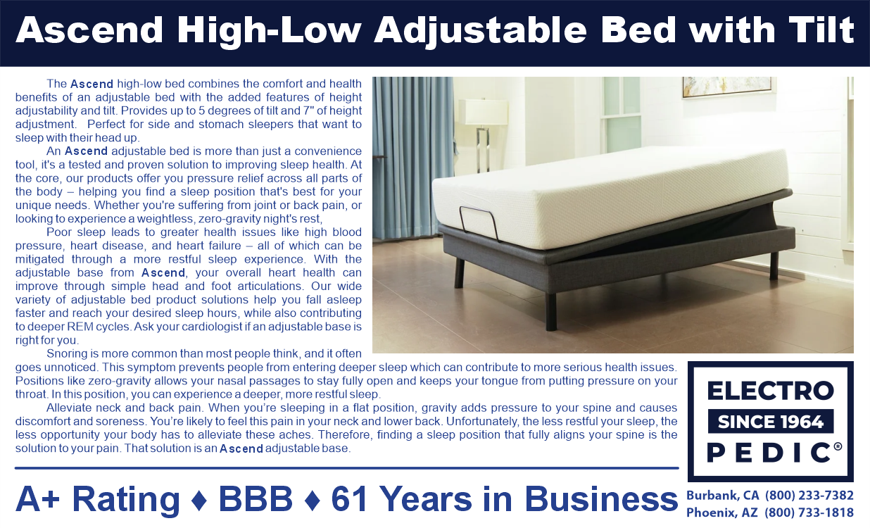 San Diego Ascend by Ergomotion Adjustable Bed