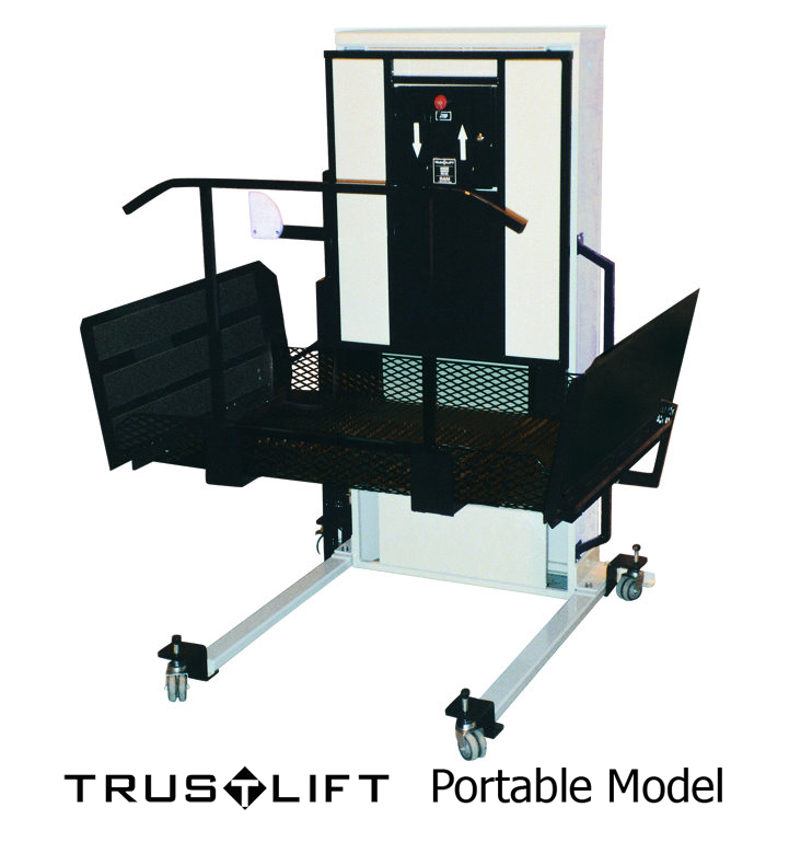 Vertical platform wheelchair porch lift installed at a home entry - ELECTROPEDIC